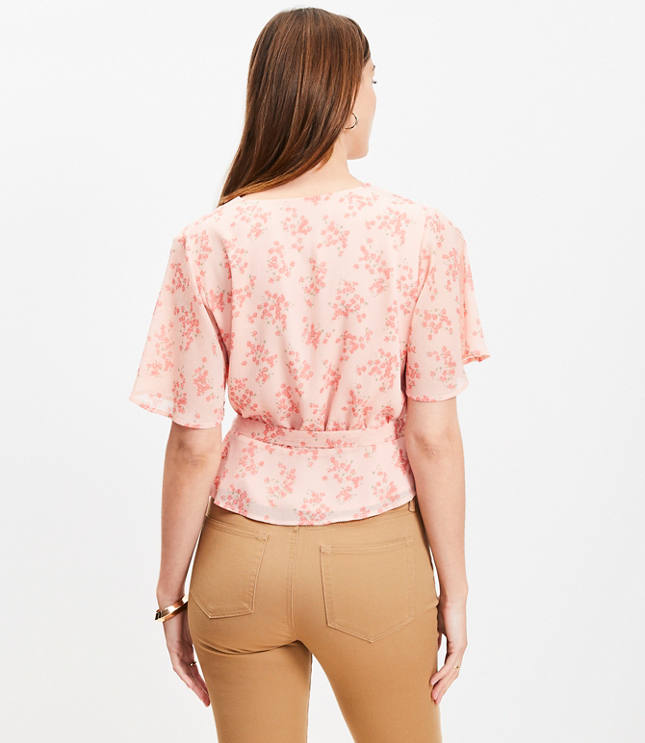 Petite Meadow Peplum Wrap Top