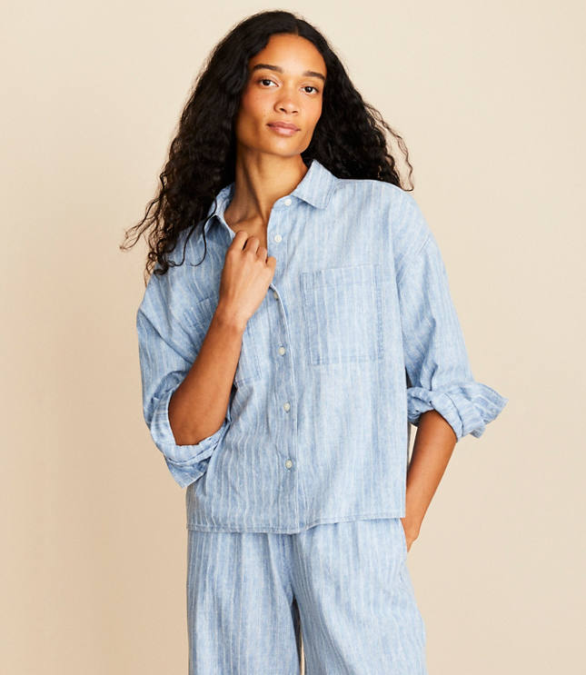 Lou & Grey Striped Pocket Shirt