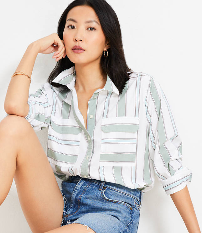 売れ筋商品|||アンナ フィールド シャツ レディース トップス Button-down blouse - off-white Boxy Button Down in Vince Products Women | Vince