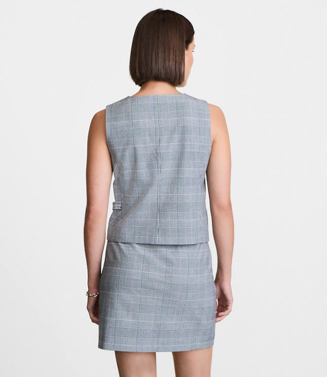 LOFT Versa Plaid Seasonless Stretch Wrap Vest
