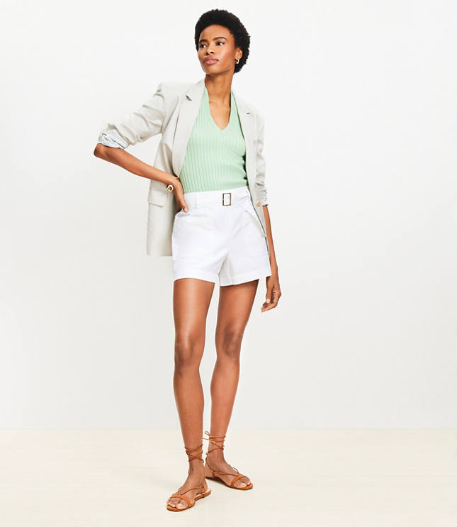 Loft Belted Patch Pocket Shorts