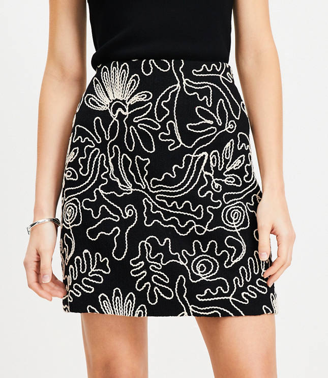 Petite Tropical Mini Skirt