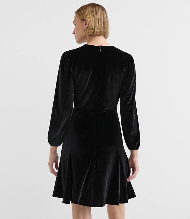 Velvet Godet Mini Dress