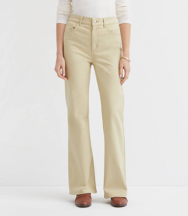 Petite Curvy High Rise Relaxed Flare Pants