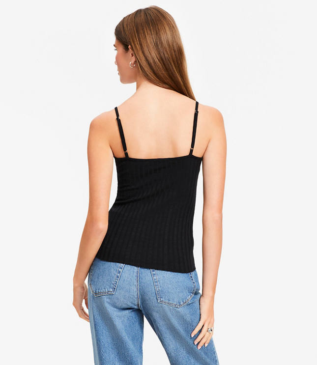 Ruffle Ribbed Tank Top