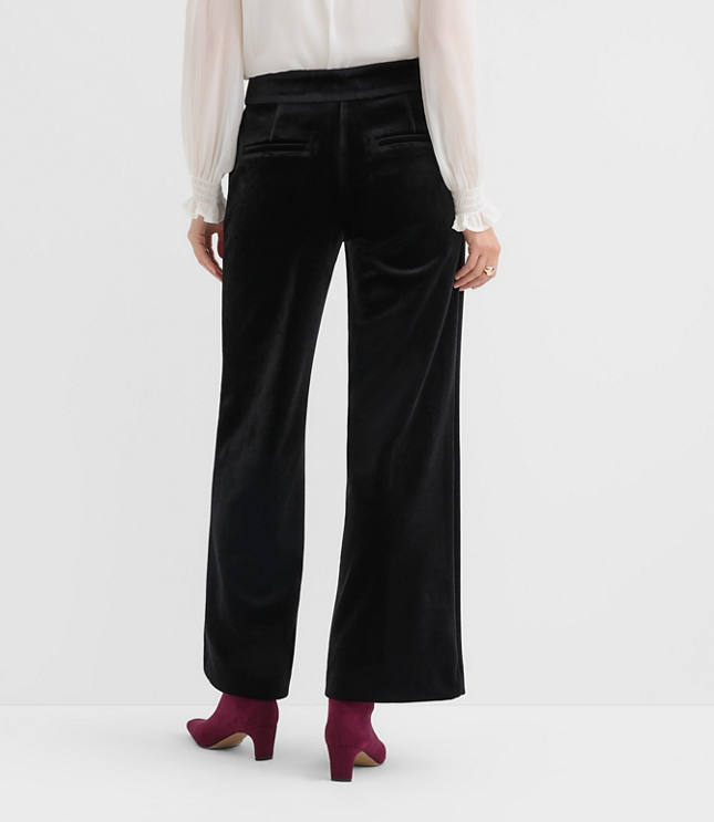 Clean Wide Leg Pants in Velvet