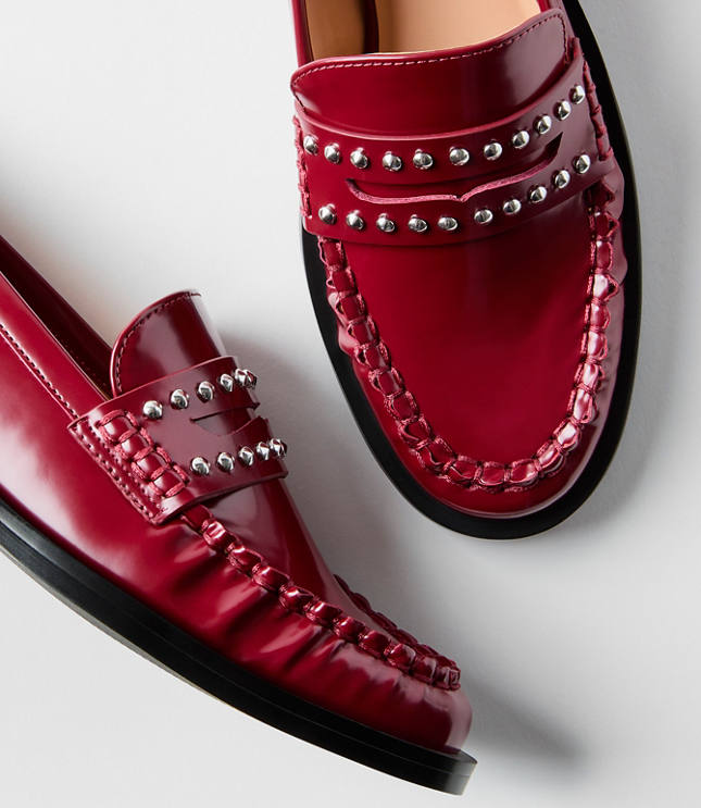 Studded Penny Loafers