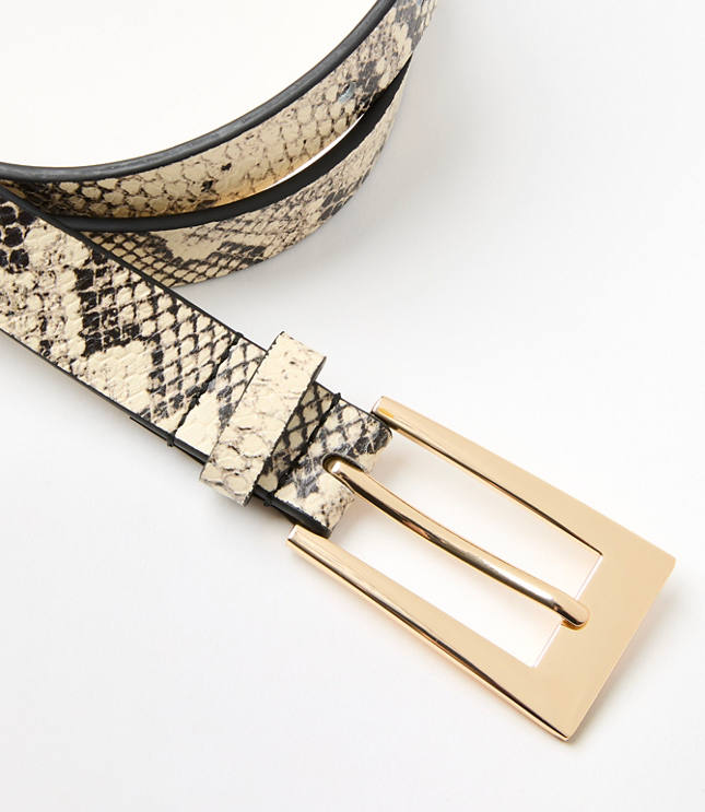 LOFT Versa Snake Print Leather Belt