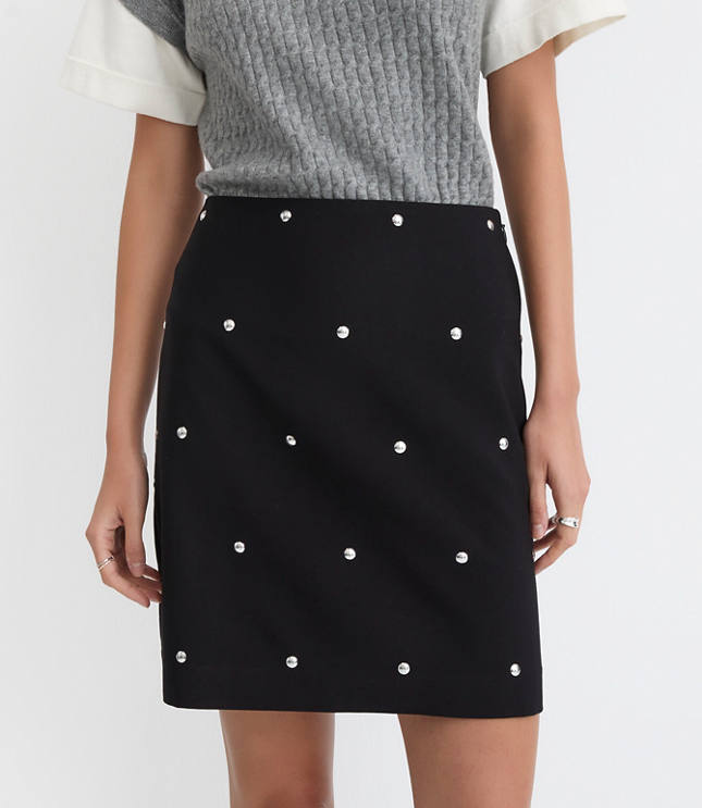 Petite Studded Mini Skirt