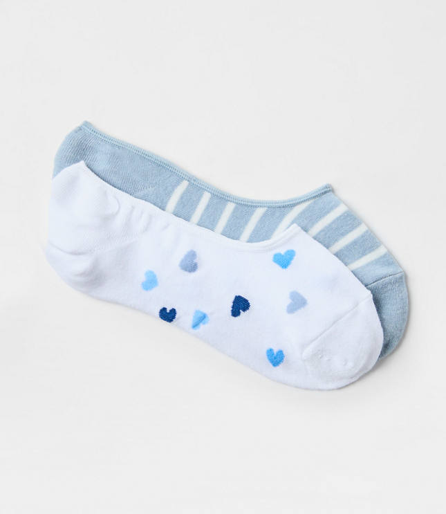 Heart & Stripe No Show Sock Set