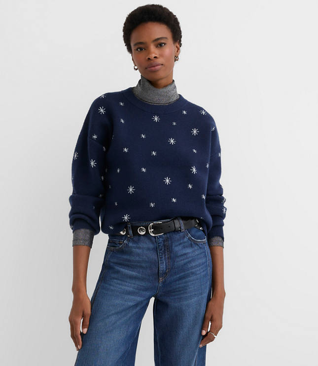 Shimmer Star Blouson Sweater