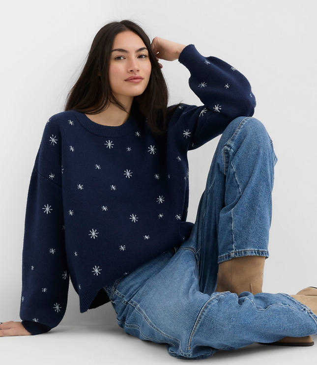 Shimmer Star Blouson Sweater