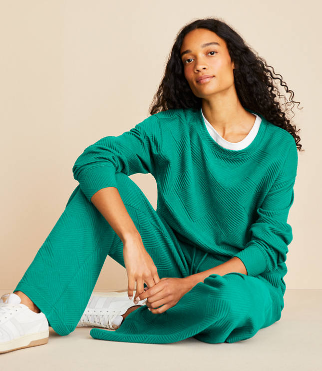 Lou & Grey Geo Textured Sweatshirt
