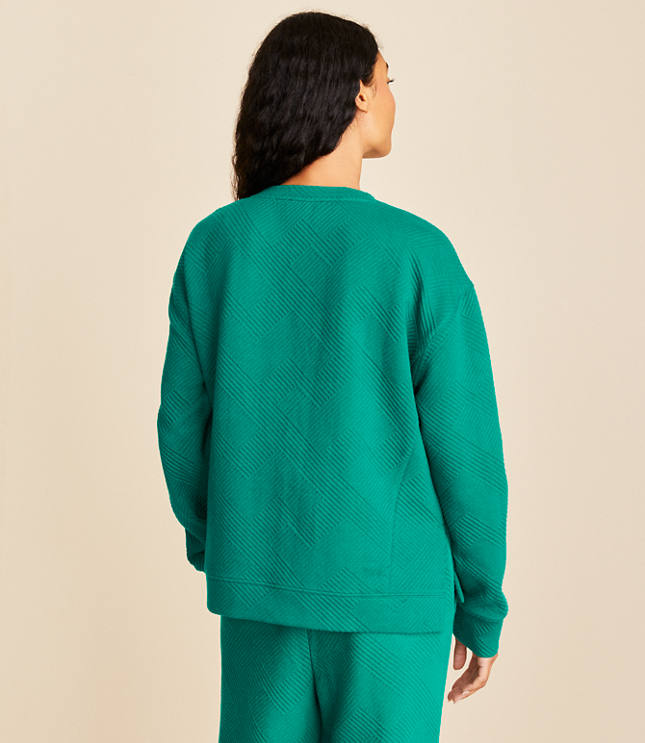 Lou & Grey Geo Textured Sweatshirt