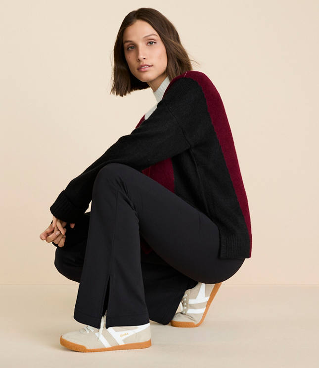 Lou & Grey Cozy Fleece Back Bootcut Pants