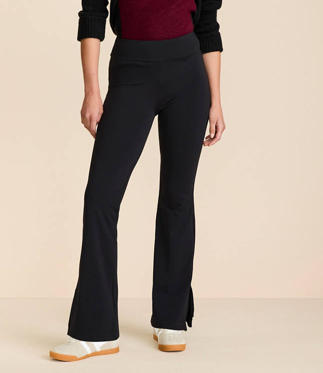 Lou & Grey Cozy Fleece Back Bootcut Pants