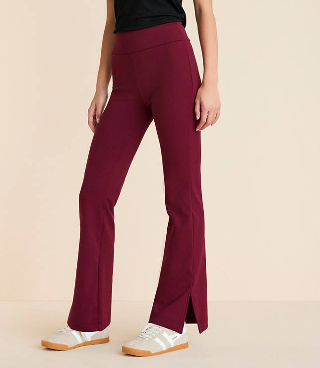 Lou & Grey Cozy Fleece Back Bootcut Pants