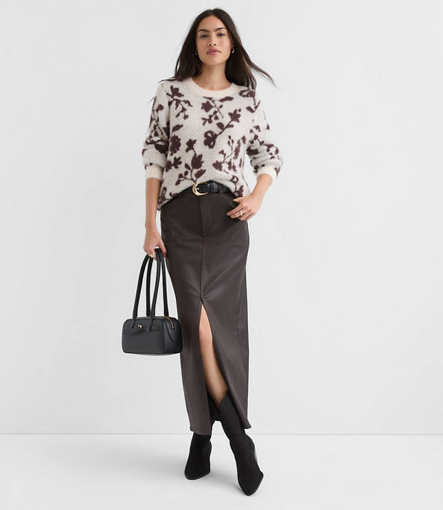 Fuzzy Floral Sweater