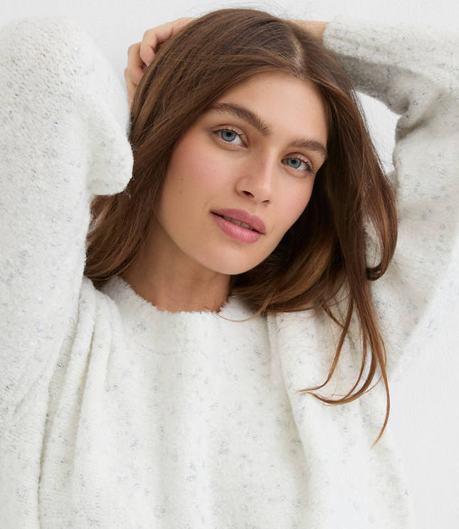Shimmer Boucle Relaxed Sweater
