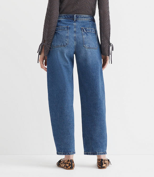 High Rise Barrel Jeans in Authentic Vintage Mid Wash