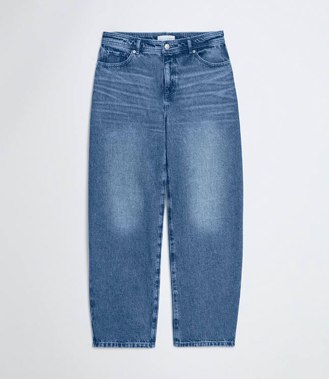 High Rise Barrel Jeans in Authentic Vintage Mid Wash