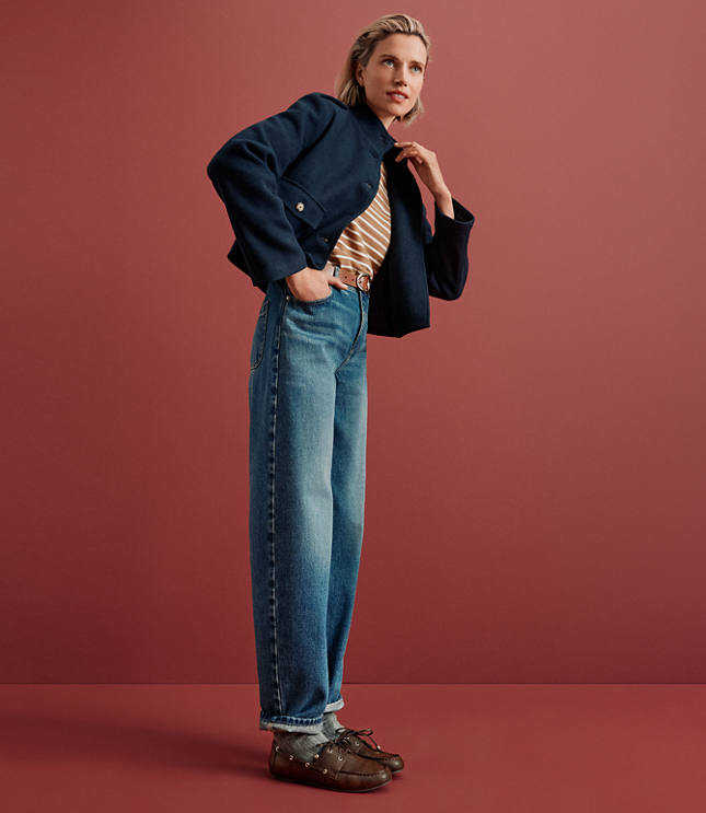 High Rise Barrel Jeans in Authentic Vintage Mid Wash