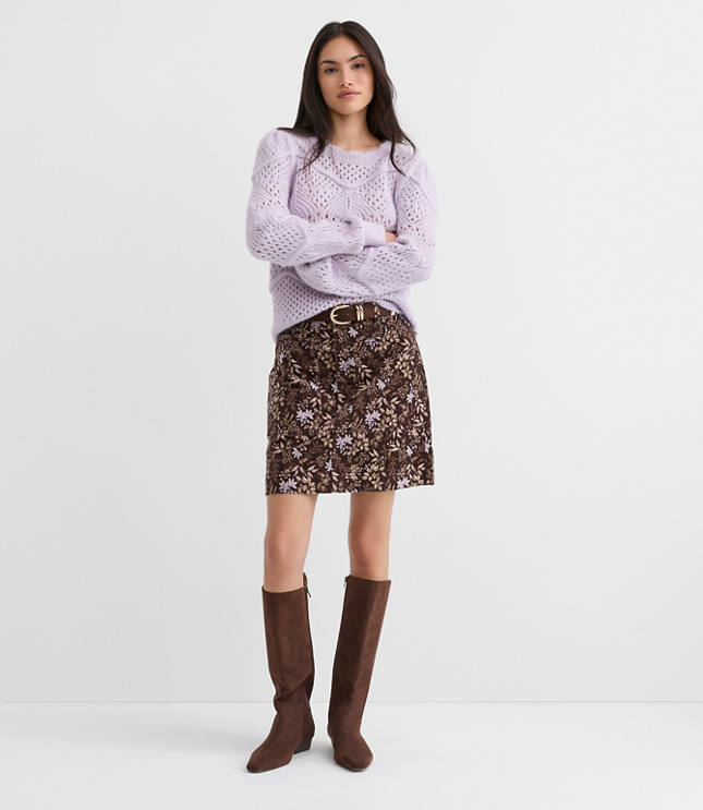 Garden Corduroy Mini Pocket Skirt