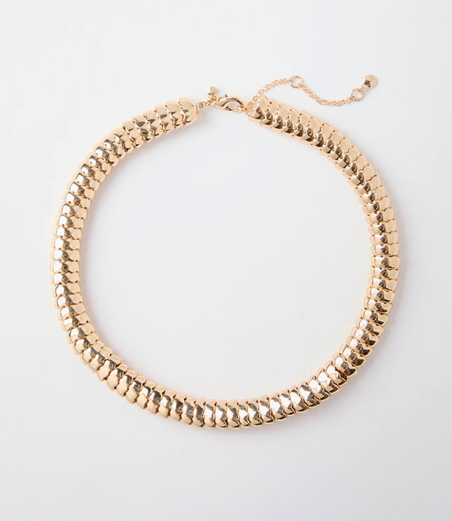 Coiled Metal Statement Necklace