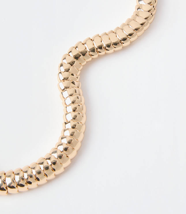 Coiled Metal Statement Necklace