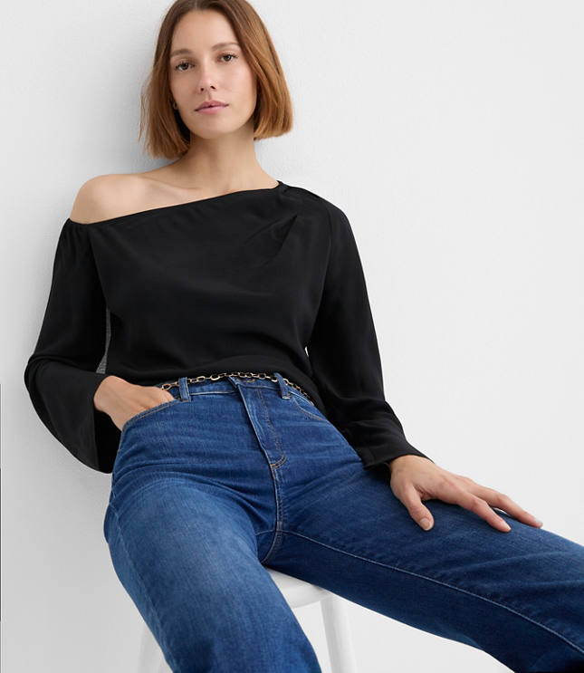 Asymmetrical Off The Shoulder Blouse