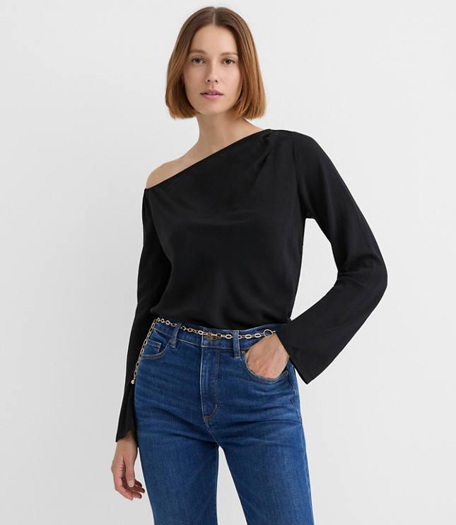 Asymmetrical Off The Shoulder Blouse