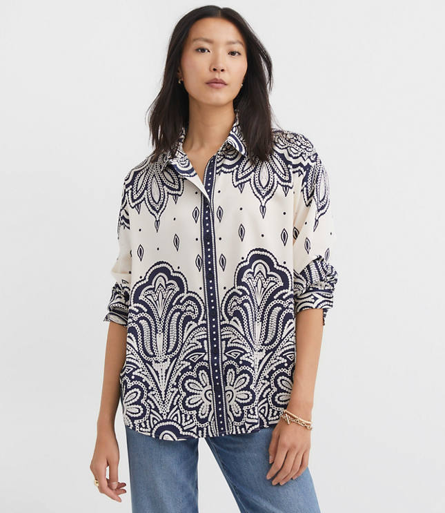 Petite Paisley Everyday Tunic Shirt