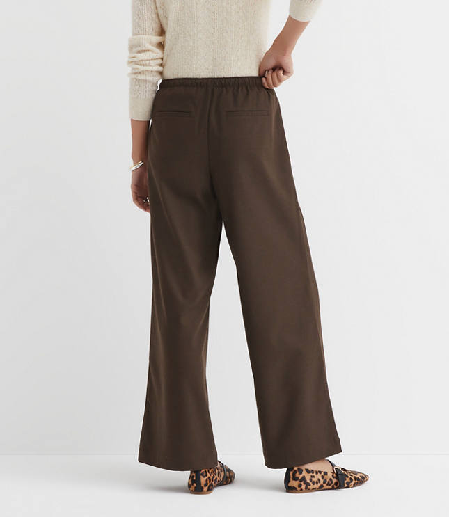 Pull On Straight Pants Brushed Flannel