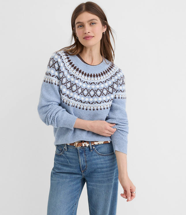Fair Isle Ribbed Sweater