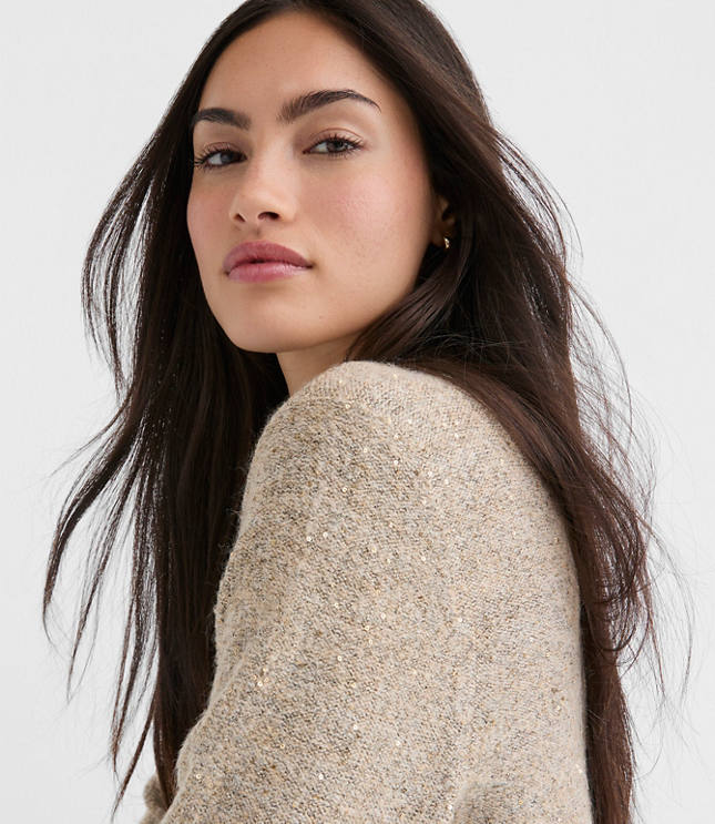 Sequin Mini Sweater Dress