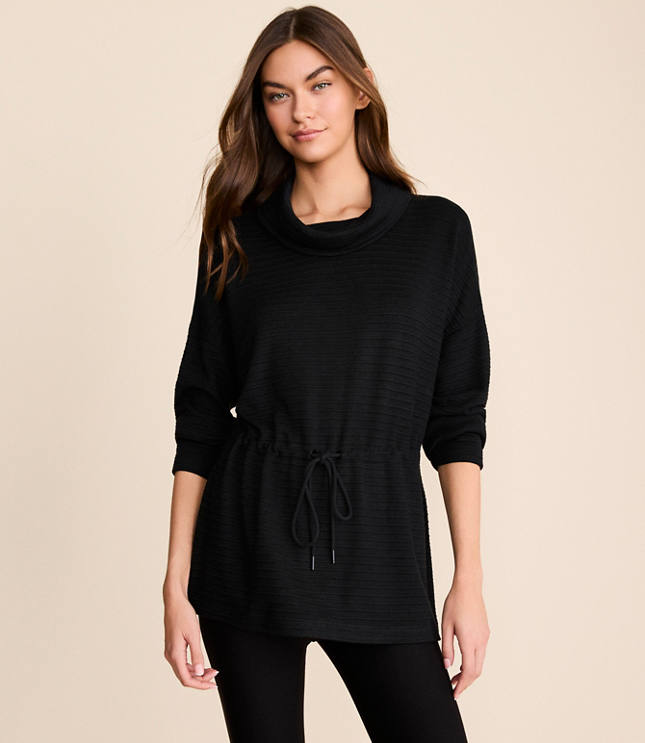 Lou & Grey Ottoman Drawstring Tunic Top