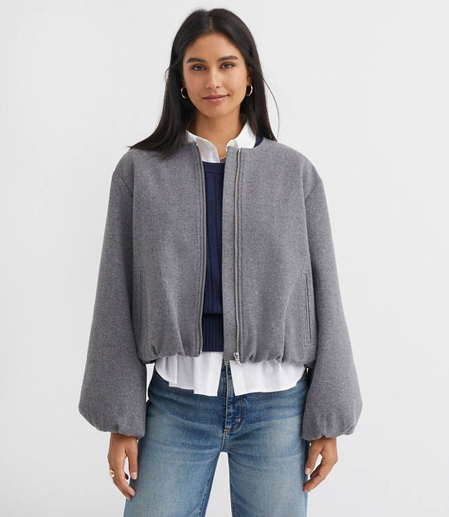 Petite Bubble Bomber Jacket