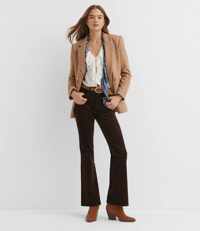 Petite Herringbone Relaxed Blazer