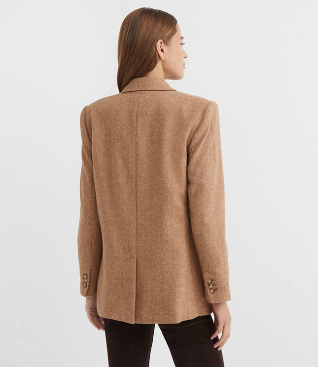 Petite Herringbone Relaxed Blazer