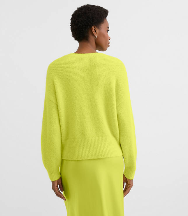 Ribtrim Relaxed V-Neck Sweater