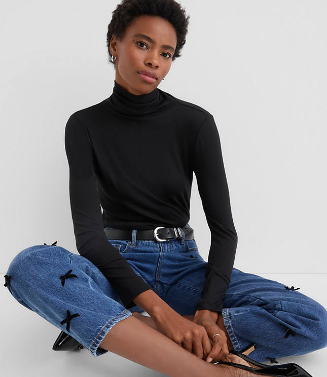 Micro Modal Turtleneck Top