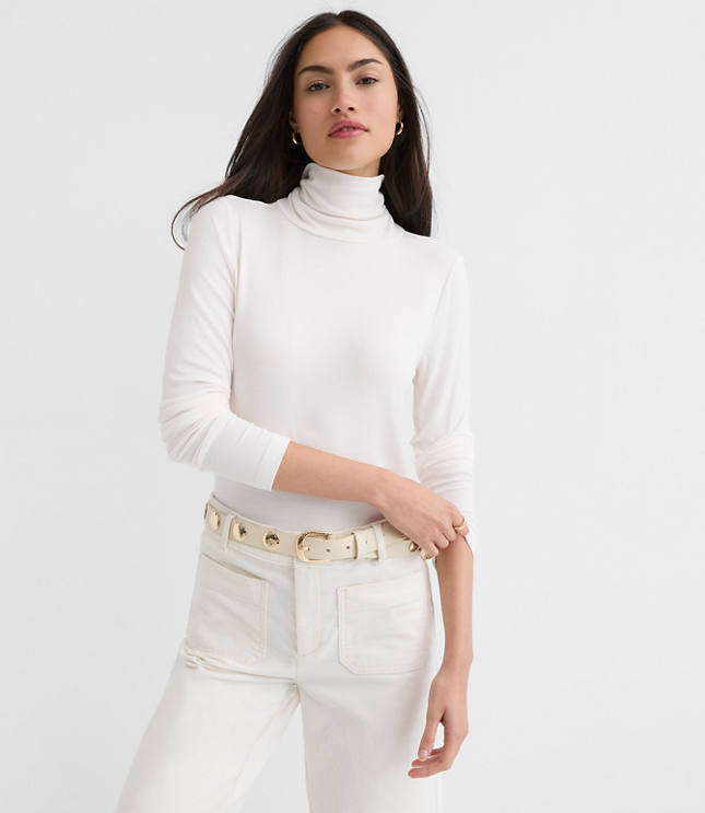 Micro Modal Turtleneck Top