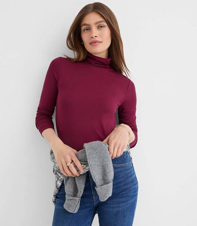 Micro Modal Turtleneck Top