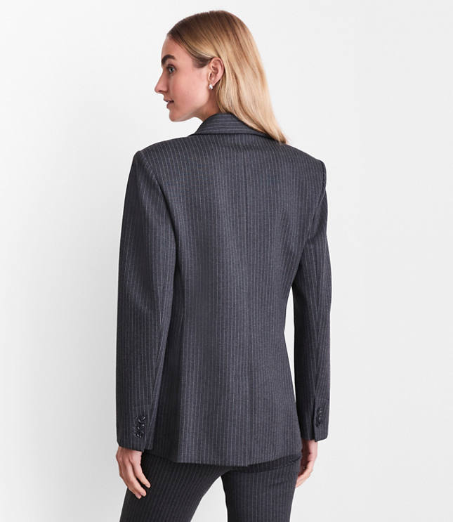 Petite LOFT Versa Ponte Blazer in Pinstripe carousel Product Image 3