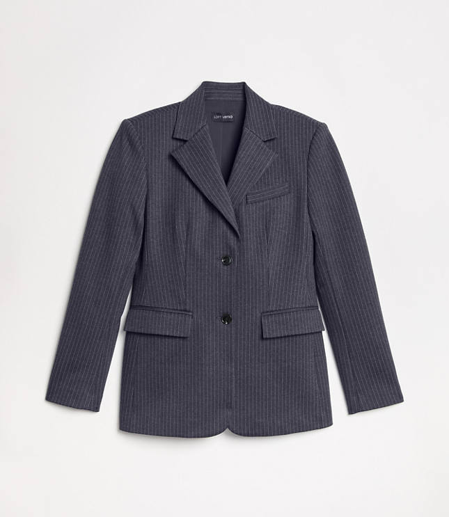 Petite LOFT Versa Ponte Blazer in Pinstripe carousel Product Image 5