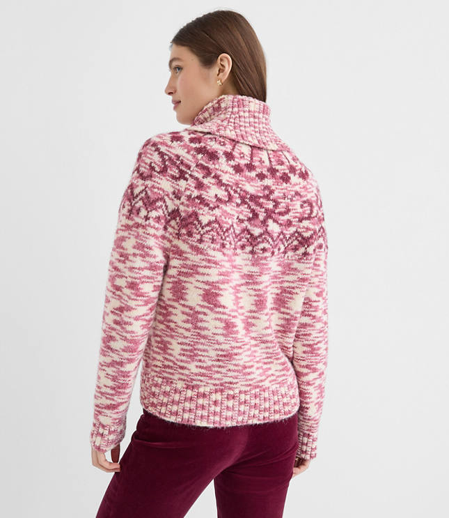 Spacedye Fair Isle Turtleneck Sweater