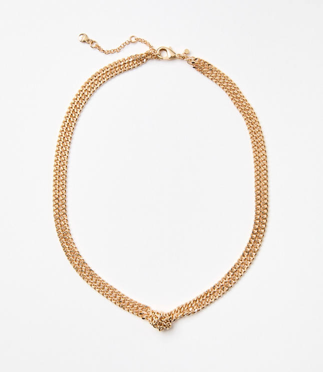 Knotted Chain Link Necklace