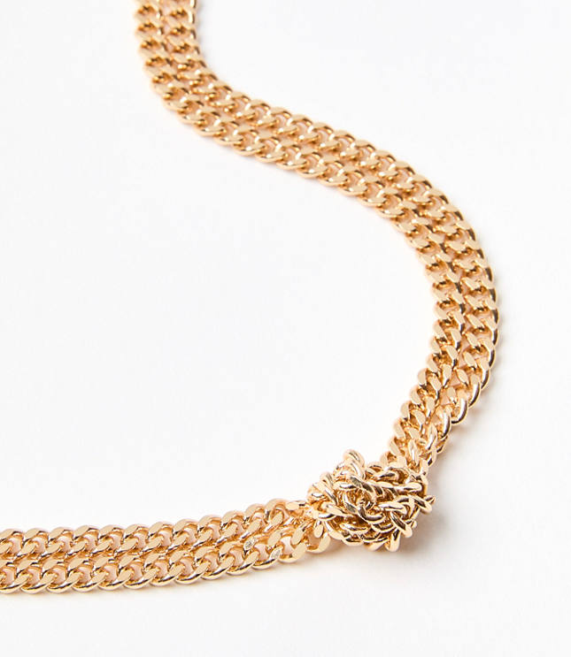Knotted Chain Link Necklace