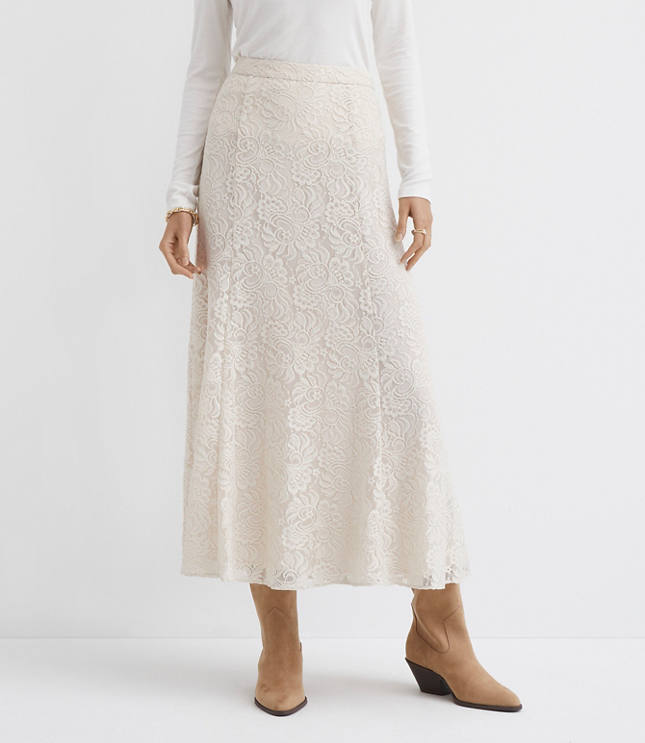 Petite Lace Maxi Skirt