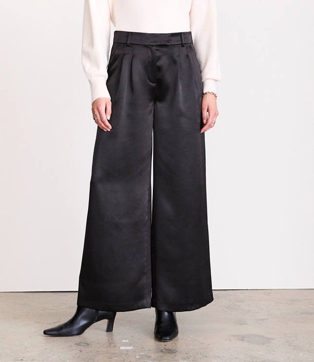 LOFT Versa Satin Palazzo Pants